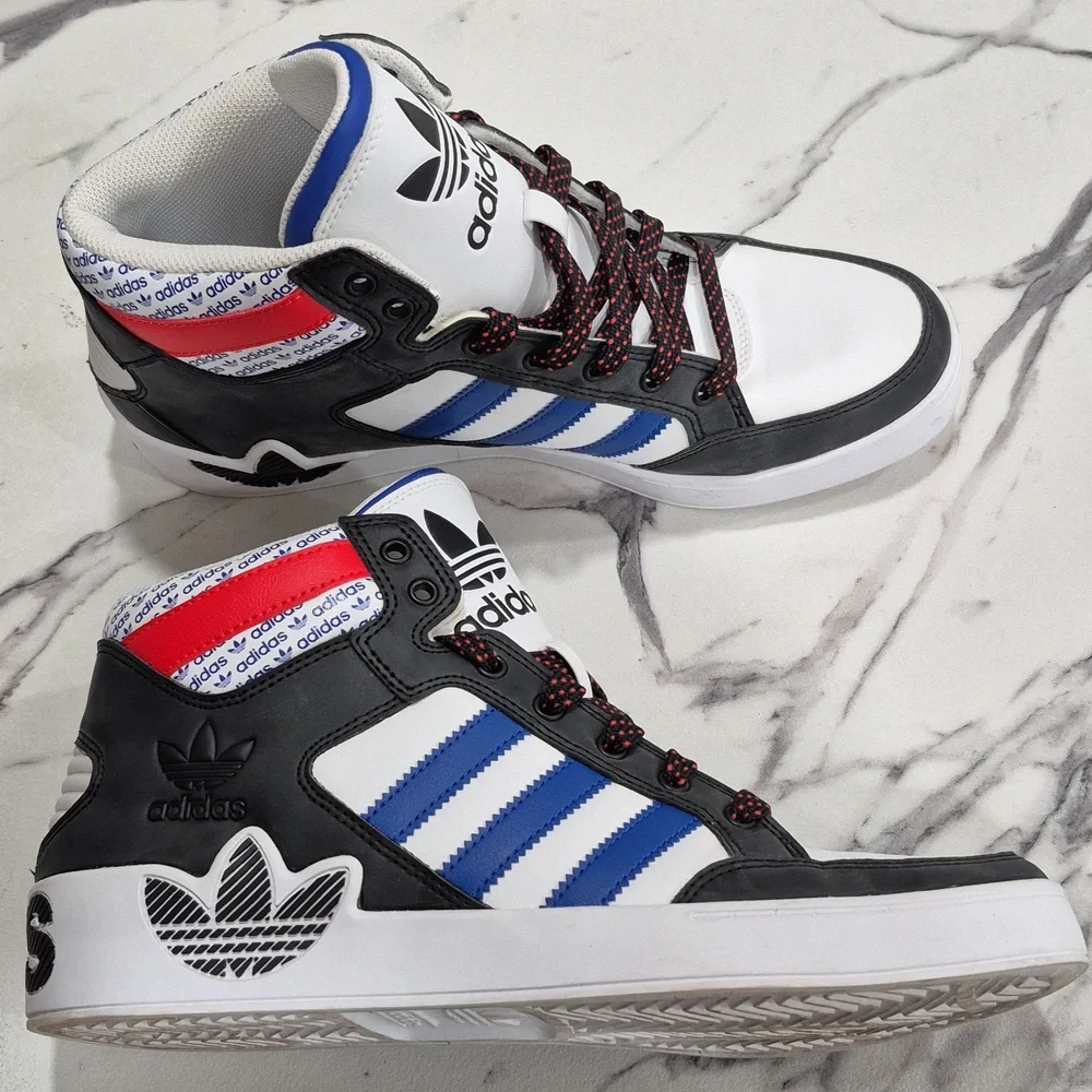 Adidas Transmission Pack Hi Top Hard Court Basketball Sneakers, Mens 9 White - Picture 10 of 15